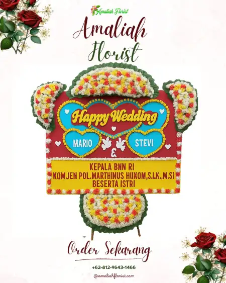 Papan Bunga Pernikahan Wai Sari